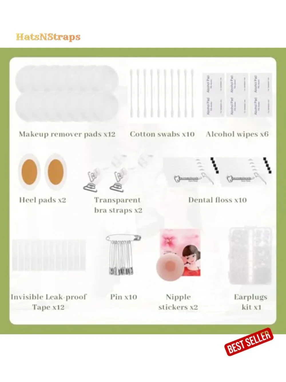 Wedding Day Emergency Kit for Bride, 60+ Essentials Makeup Bag Sewing Kit